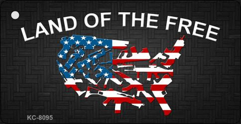 Land Of The Free Novelty Aluminum Key Chain KC-8095