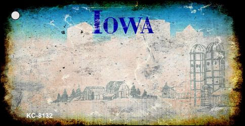 Iowa Rusty Blank Key Chain KC-8132