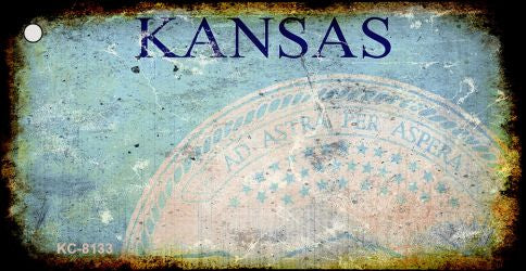 Kansas Rusty Blank Key Chain KC-8133