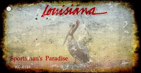 Louisiana Rusty Blank Key Chain KC-8135
