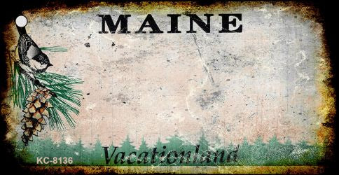Maine Rusty Blank Key Chain KC-8136
