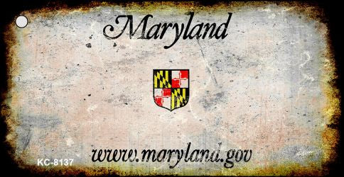 Maryland Rusty Blank Key Chain KC-8137