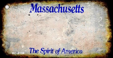 Massachusetts Rusty Blank Key Chain KC-8138