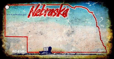 Nebraska Rusty Blank Key Chain KC-8144
