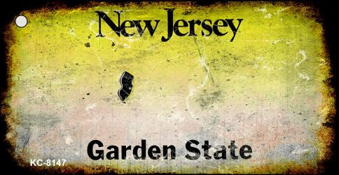 New Jersey Rusty Blank Key Chain KC-8147