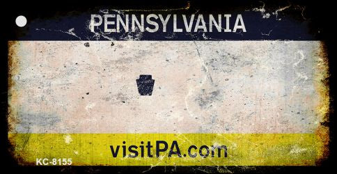 Pennsylvania Rusty Blank Key Chain KC-8155