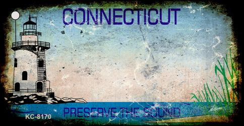 Connecticut Rusty Blank Key Chain KC-8170