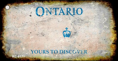 Ontario Canada Rusty Blank Key Chain KC-8171