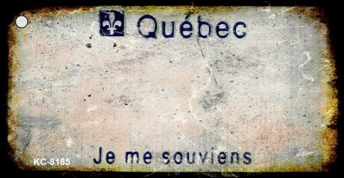 Quebec Rusty Blank Key Chain KC-8185