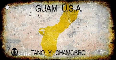 Guam Rusty Blank Key Chain KC-8187