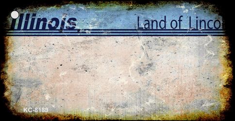 Illinois Rusty Blank Key Chain KC-8189
