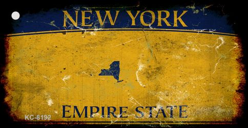 New York Yellow Rusty Blank Key Chain KC-8192