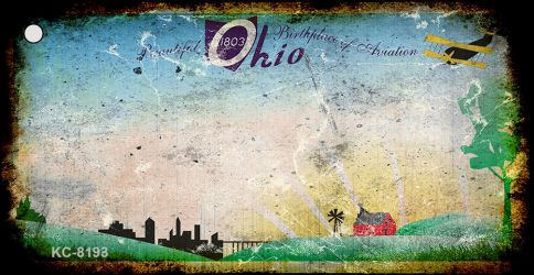 Ohio Rusty Blank Key Chain KC-8193