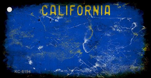 California Blue Rusty Blank Key Chain KC-8194