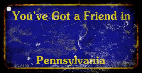 Pennsylvania Blue Rusty Blank Key Chain KC-8199