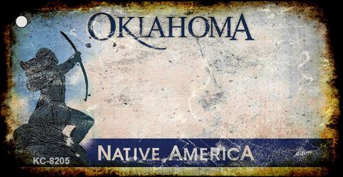 Oklahoma Rusty Blank Key Chain KC-8205