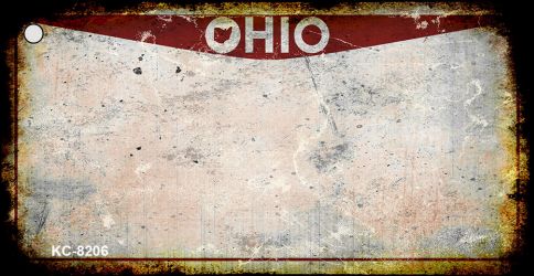 Ohio Rusty Blank Key Chain KC-8206