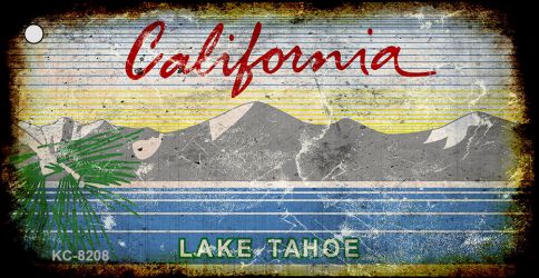 California Lake Tahoe Rusty Blank Key Chain KC-8208