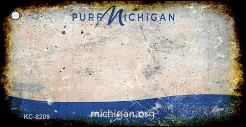 Michigan Rusty Blank Key Chain KC-8209