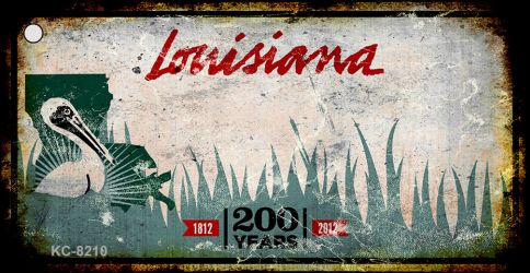 Louisiana Rusty Blank Key Chain KC-8210