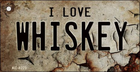 I Love Whiskey Novelty Aluminum Key Chain KC-8223
