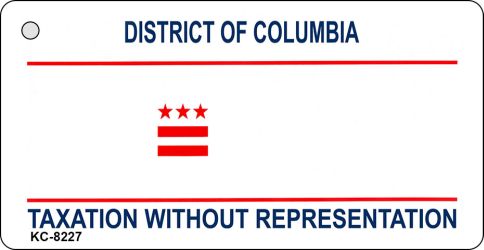 DC Taxation Without Representation Novelty Aluminum Key Chain KC-8227