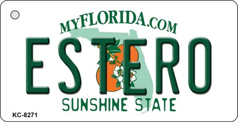 Estero Florida State License Plate Tag Key Chain KC-8271