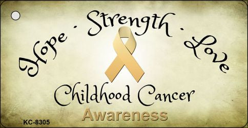 Childhood Cancer Novelty Metal Key Chain KC-8305