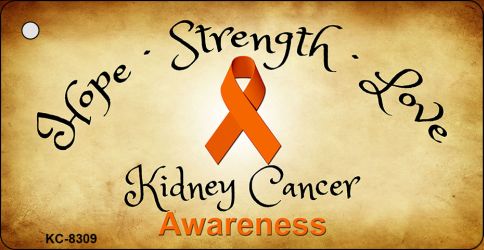 Kidney Cancer Novelty Metal Key Chain KC-8309