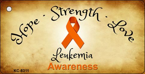 Leukemia Cancer Novelty Metal Key Chain KC-8311
