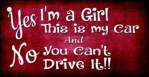 Yes I'm A Girl Novelty Metal Key Chain KC-8388