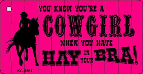 Cowgirl Novelty Metal Key Chain KC-8391