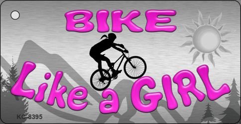 Bike Like A Girl Novelty Metal Key Chain KC-8396