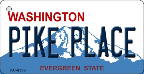 Pike Place Washington Novelty Metal Key Chain KC-8399