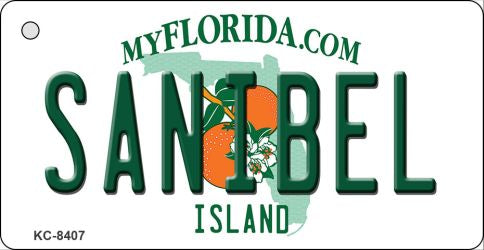 Sanibel Florida Novelty Metal Key Chain KC-8407