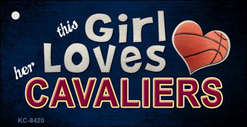 This Girl Loves Her Cavaliers Novelty Metal Key Chain KC-8420