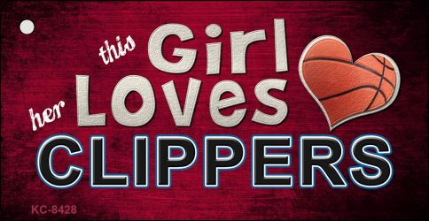 This Girl Loves Her Clippers Novelty Metal Key Chain KC-8428