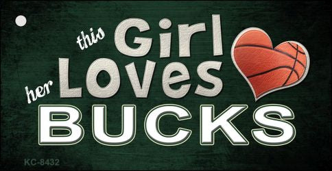 This Girl Loves Her Bucks Novelty Metal Key Chain KC-8432