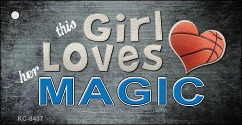 This Girl Loves Her Magic Novelty Metal Key Chain KC-8437