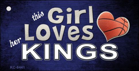 This Girl Loves Her Kings Novelty Metal Key Chain KC-8441