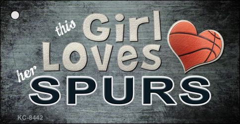 This Girl Loves Her Spurs Novelty Metal Key Chain KC-8442