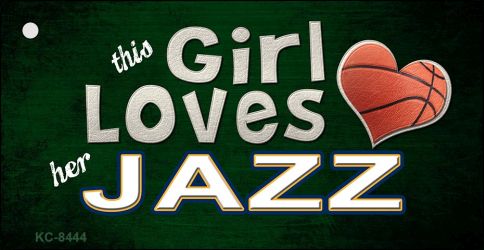 This Girl Loves Her Jazz Novelty Metal Key Chain KC-8444