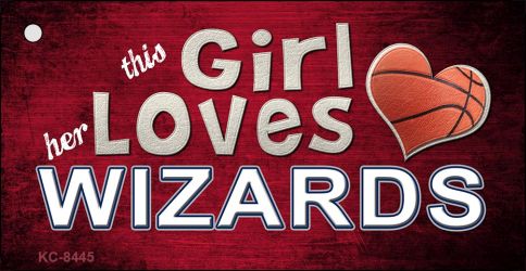 This Girl Loves Her Wizards Novelty Metal Key Chain KC-8445