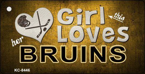 This Girl Loves Her Bruins Novelty Metal Key Chain KC-8446