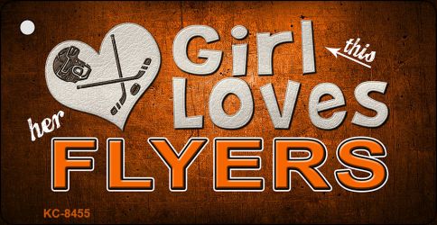 This Girl Loves Her Flyers Novelty Metal Key Chain KC-8455