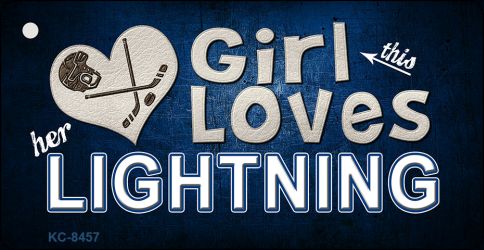 This Girl Loves Her Lightning Novelty Metal Key Chain KC-8457