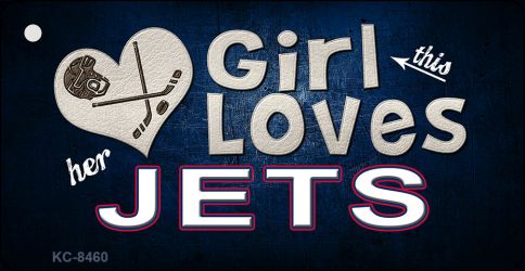 This Girl Loves Her Jets Novelty Metal Key Chain KC-8460