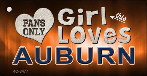 This Girl Loves Auburn Novelty Metal Key Chain KC-8477