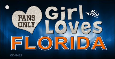 This Girl Loves Florida Novelty Metal Key Chain KC-8482