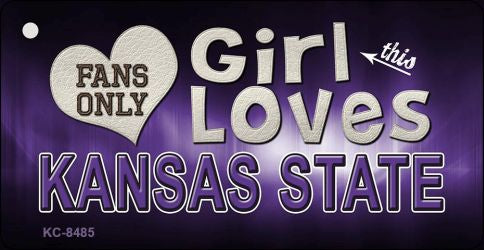 This Girl Loves Kansas State Novelty Metal Key Chain KC-8485